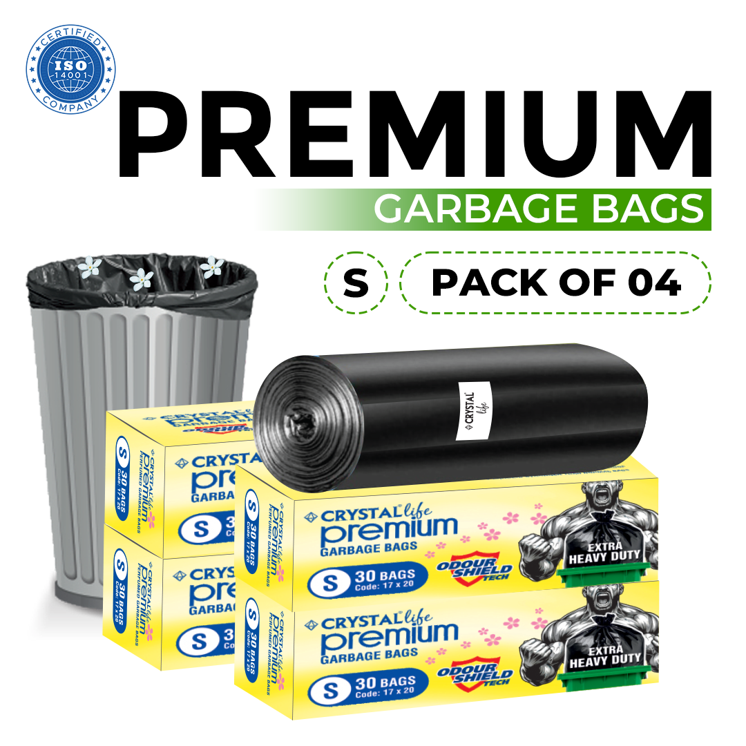 Crystal Premium Garbage Bag (Jasmine Fragrance) | Pack Of 4