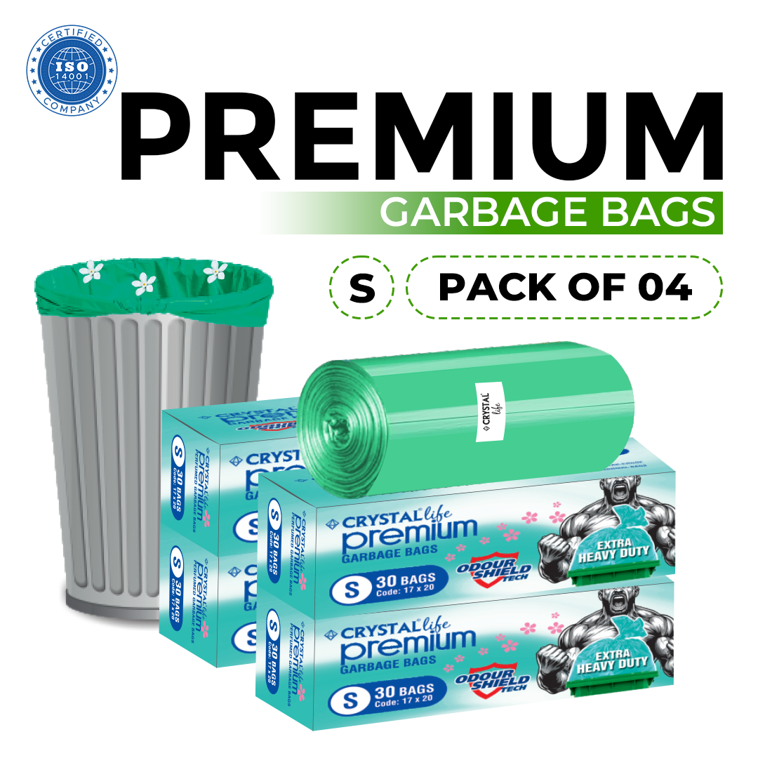 Crystal Premium Garbage Bag (Jasmine Fragrance) | Pack Of 4