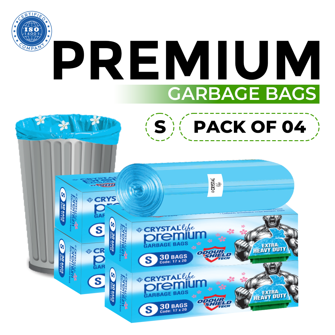 Crystal Premium Garbage Bag (Jasmine Fragrance) | Pack Of 4
