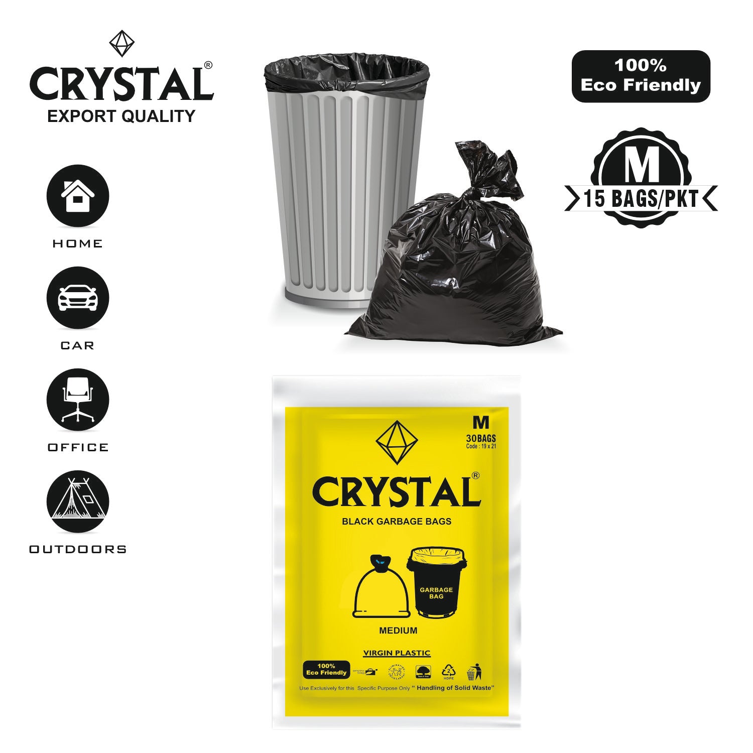 Crystal Oxo - Biodegradable Garbage Bag Pouch