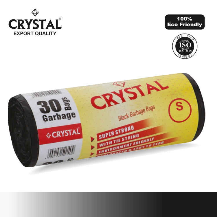 Crystal Biodegradable Garbage Bag on Roll Black